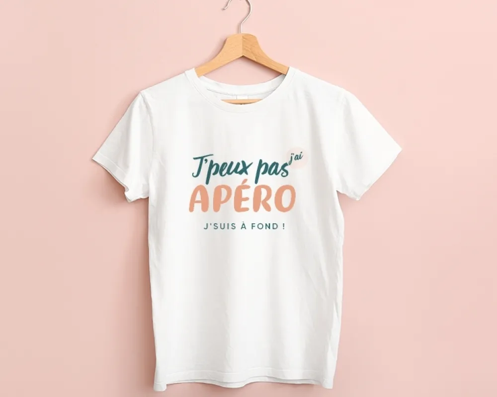 Tee shirt personnalisé femme - J'peux pas j'ai apéro|Cadeaux.com Hot