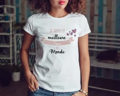 Tee shirt personnalisé femme - Meilleure du monde|Cadeaux.com Online