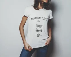 Tee shirt personnalisé femme - Enfant préféré|Cadeaux.com