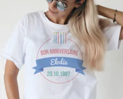 Tee shirt personnalisé femme - Bougies|Cadeaux.com New