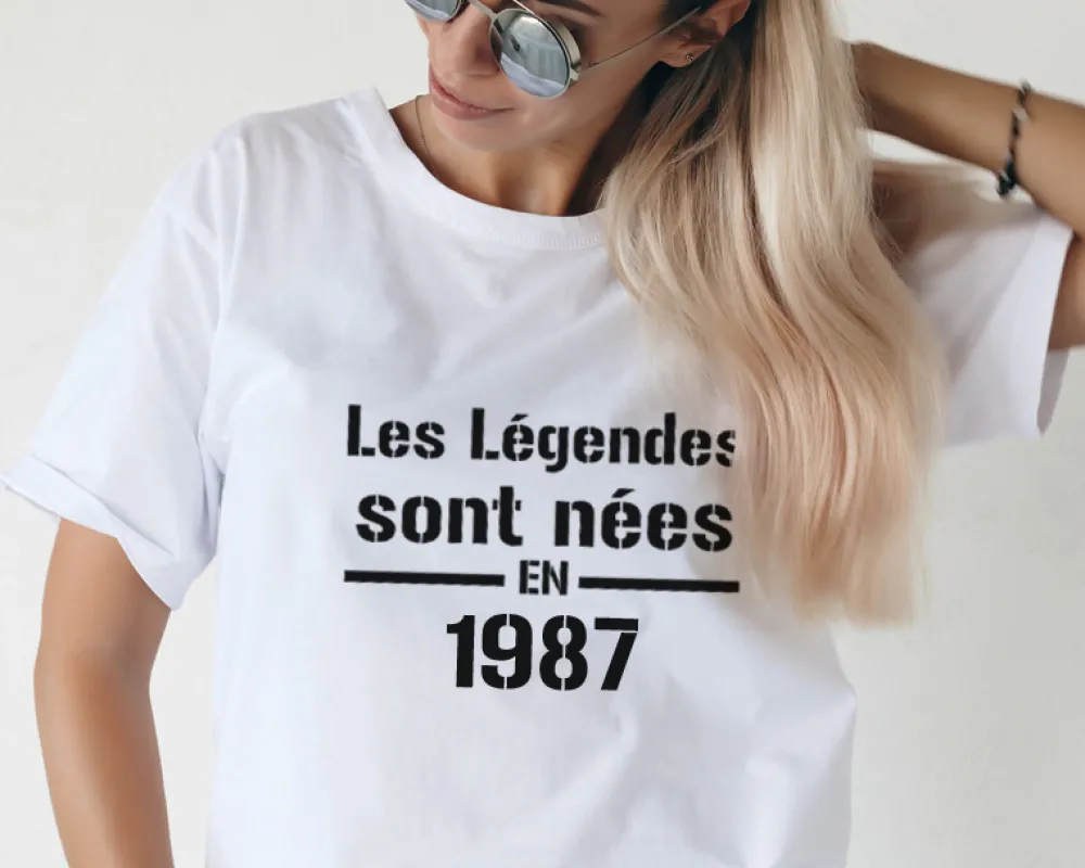 Tee shirt personnalisé femme - Légendes|Cadeaux.com