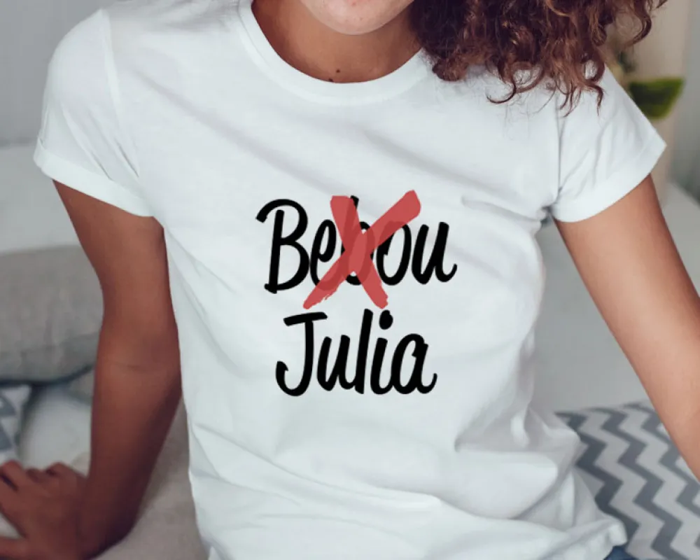 Tee shirt personnalisé femme - Respecte mon prénom|Cadeaux.com Clearance