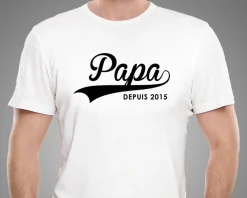 Tee shirt personnalisé homme - Papa Depuis|Cadeaux.com Discount