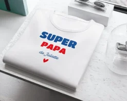 Tee shirt personnalisé homme - Super Papa|Cadeaux.com