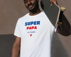Tee shirt personnalisé homme - Super Papa|Cadeaux.com