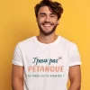 Tee shirt personnalisé homme - J'peux pas j'ai pétanque|Cadeaux.com Online