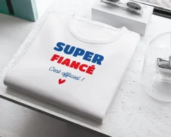 Tee shirt personnalisé homme - Super Fiancé|Cadeaux.com