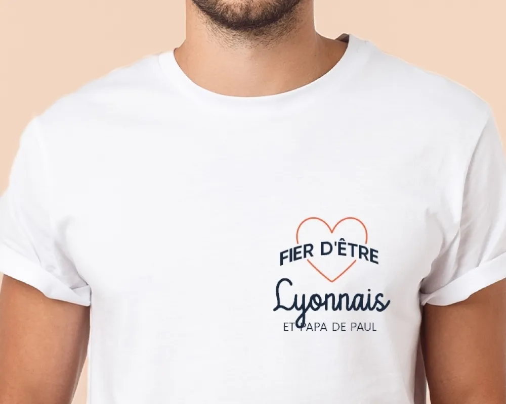 Tee shirt personnalisé homme - Fier d'être|Cadeaux.com Discount