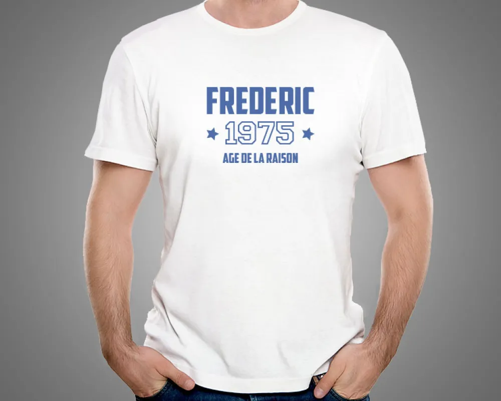 Tee shirt personnalisé homme - Année de naissance|Cadeaux.com Discount