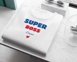 Tee shirt personnalisé homme - Super Boss|Cadeaux.com