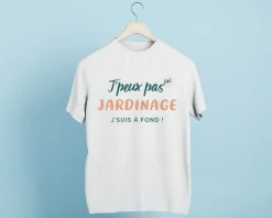 Tee shirt personnalisé homme - J'peux pas j'ai jardinage|Cadeaux.com