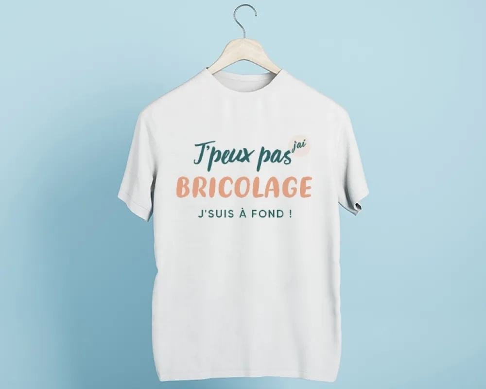 Tee shirt personnalisé homme - J'peux pas j'ai bricolage|Cadeaux.com