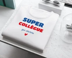Tee shirt personnalisé homme - Super Collègue|Cadeaux.com Online