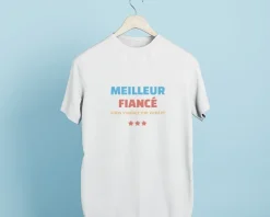 Tee shirt personnalisé homme - Meilleur Fiancé|Cadeaux.com Discount