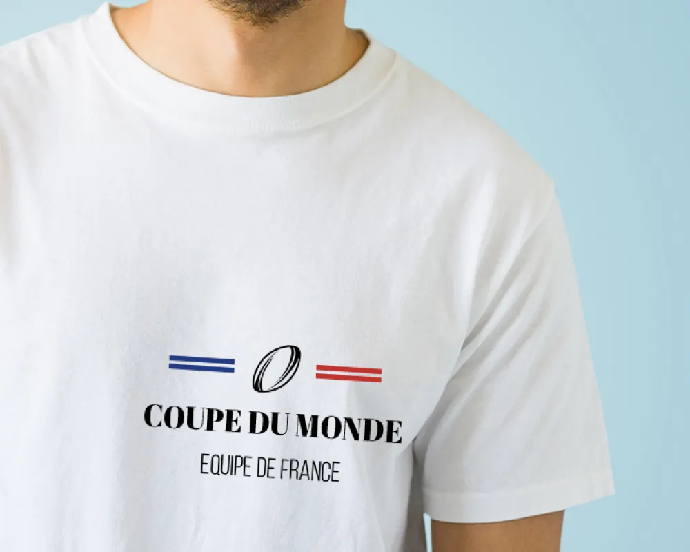 Tee shirt personnalisé homme - Supporter Rugby|Cadeaux.com Online