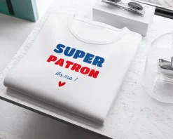 Tee shirt personnalisé homme - Super Patron|Cadeaux.com Hot
