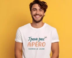 Tee shirt personnalisé homme - J'peux pas j'ai apéro|Cadeaux.com Best