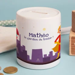 Tirelire personnalisable - Super-héros|Cadeaux.com