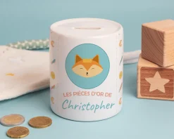 Tirelire Personnalisable - Petit Renard|Cadeaux.com