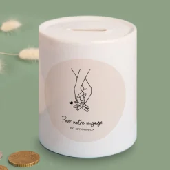 Tirelire personnalisée - Dessin au trait|Cadeaux.com Discount
