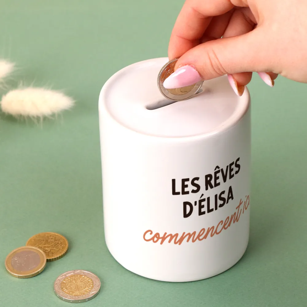 Tirelire personnalisée - Message|Cadeaux.com Best