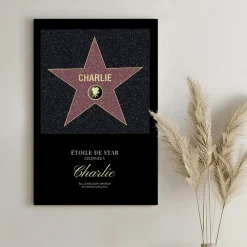 Toile canva personnalisable - Etoile de Star|Cadeaux.com Best
