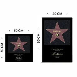 Toile canva personnalisable - Etoile de Star|Cadeaux.com Best