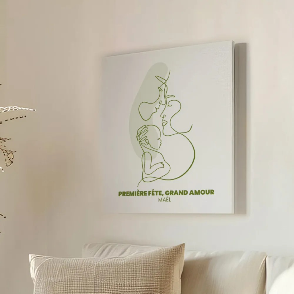 Toile canva personnalisée - Naissance d'un lien|Cadeaux.com