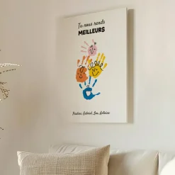 Toile canva personnalisée - Empreintes pour papa|Cadeaux.com Outlet