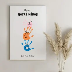 Toile canva personnalisée - Empreintes pour papa|Cadeaux.com Outlet