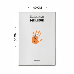 Toile canva personnalisée - Empreintes pour papa|Cadeaux.com Outlet