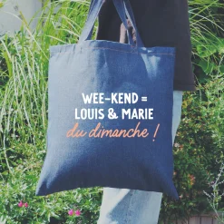 Tote bag en jean personnalisé - Message|Cadeaux.com Clearance