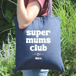 Tote bag en jean personnalisé - Cool Mums Club|Cadeaux.com Outlet