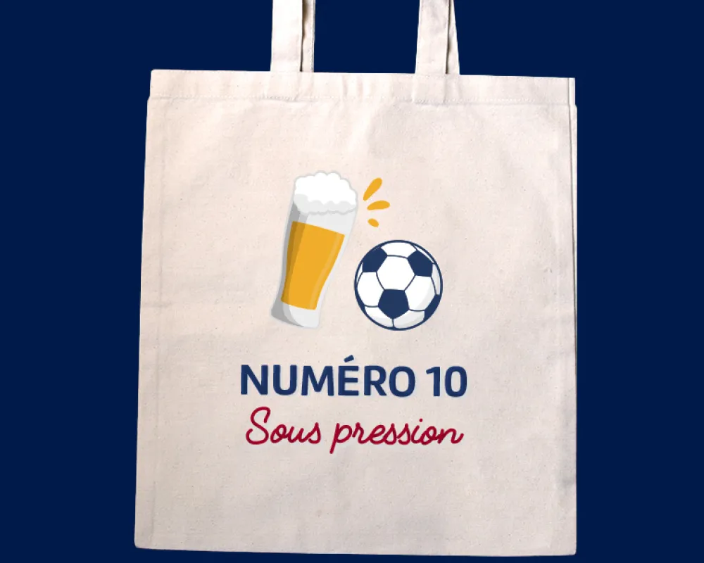 Tote bag personnalisé - Apéro Foot|Cadeaux.com New