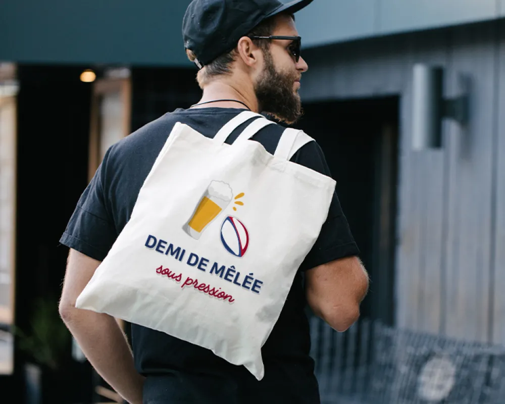 Tote bag personnalisé - Apéro Rugby|Cadeaux.com New