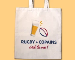 Tote bag personnalisé - Apéro Rugby|Cadeaux.com New