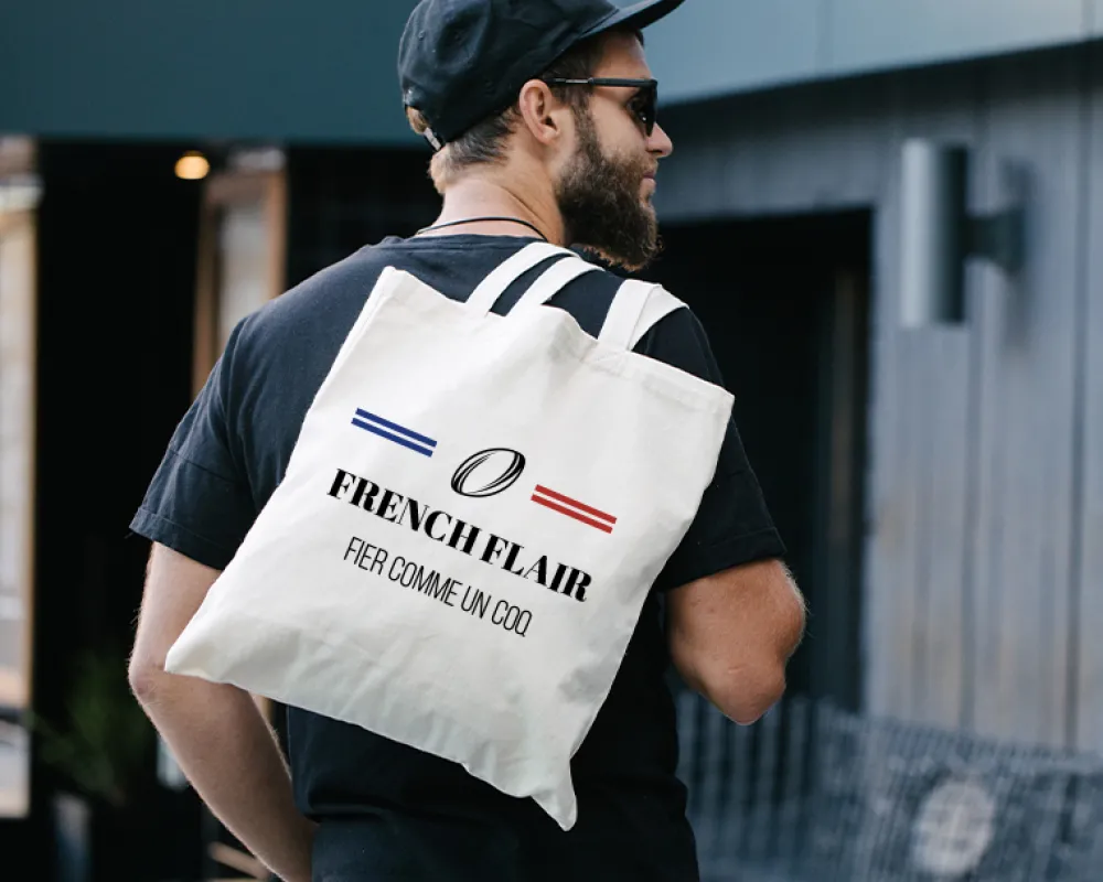 Tote bag personnalisé - Bleu Blanc Rouge Rugby|Cadeaux.com Clearance