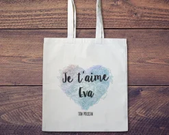 Tote bag personnalisé - Coeur message|Cadeaux.com Sale