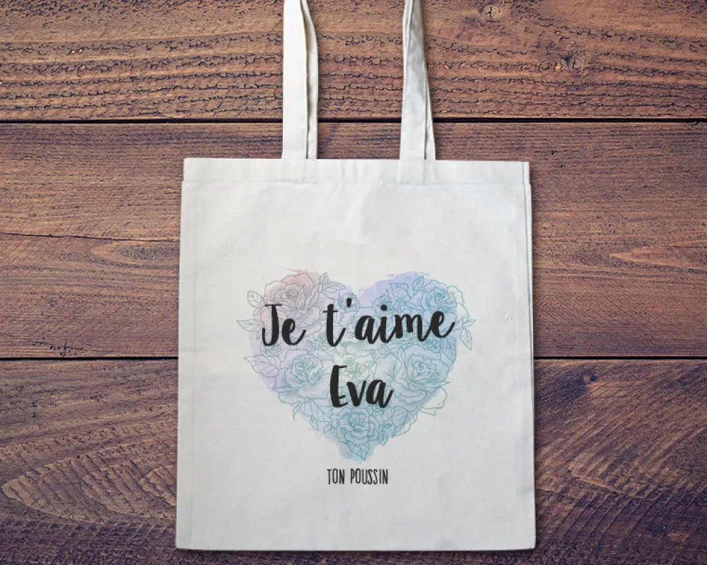 Tote bag personnalisé - Coeur message|Cadeaux.com Sale