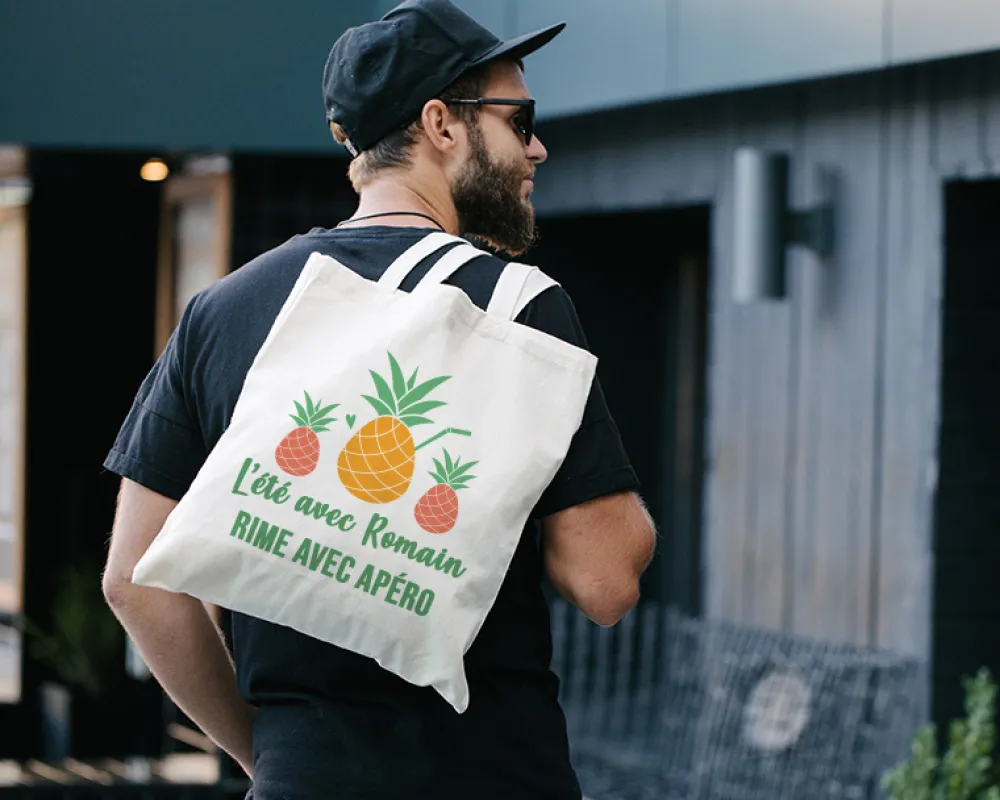 Tote bag personnalisé - Collection Été Ananas|Cadeaux.com Online
