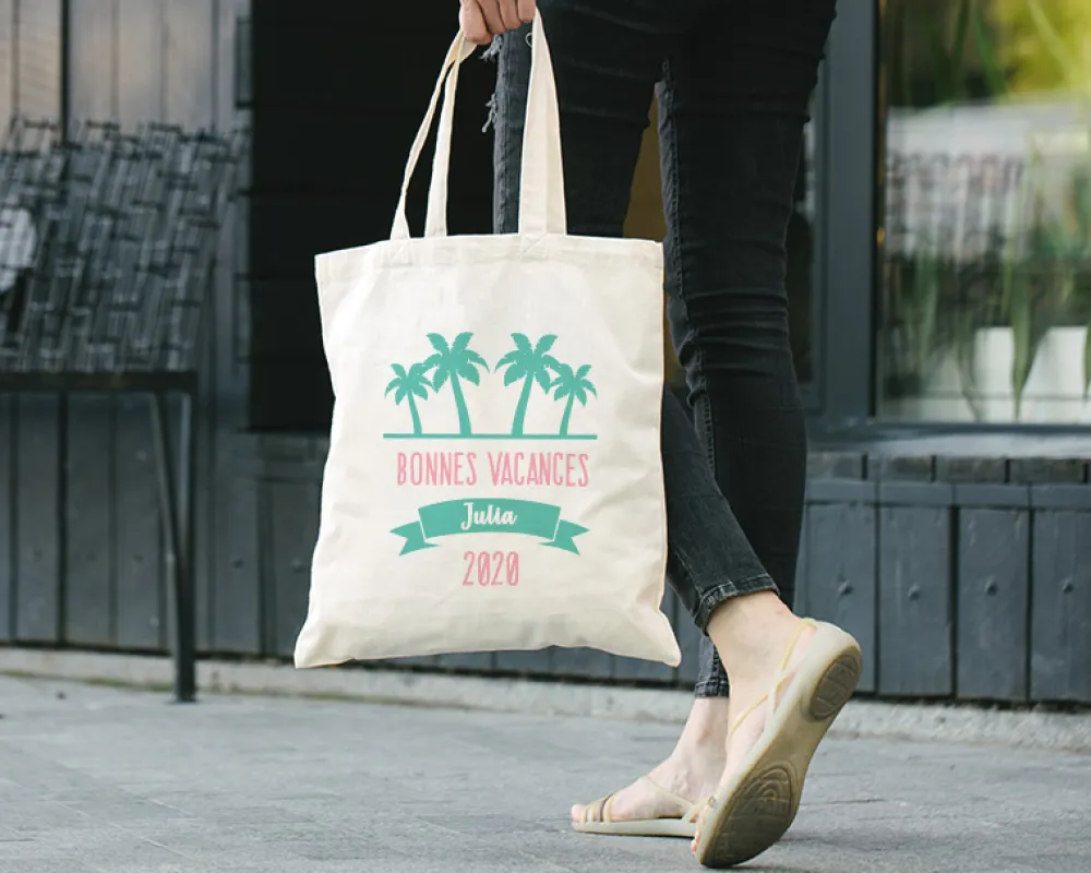 Tote bag personnalisé - Collection Été Palmier|Cadeaux.com Best
