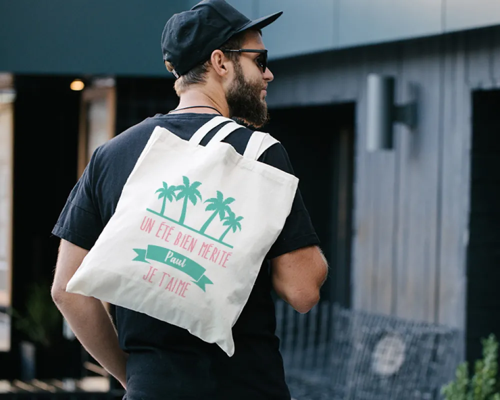 Tote bag personnalisé - Collection Été Palmier|Cadeaux.com Best