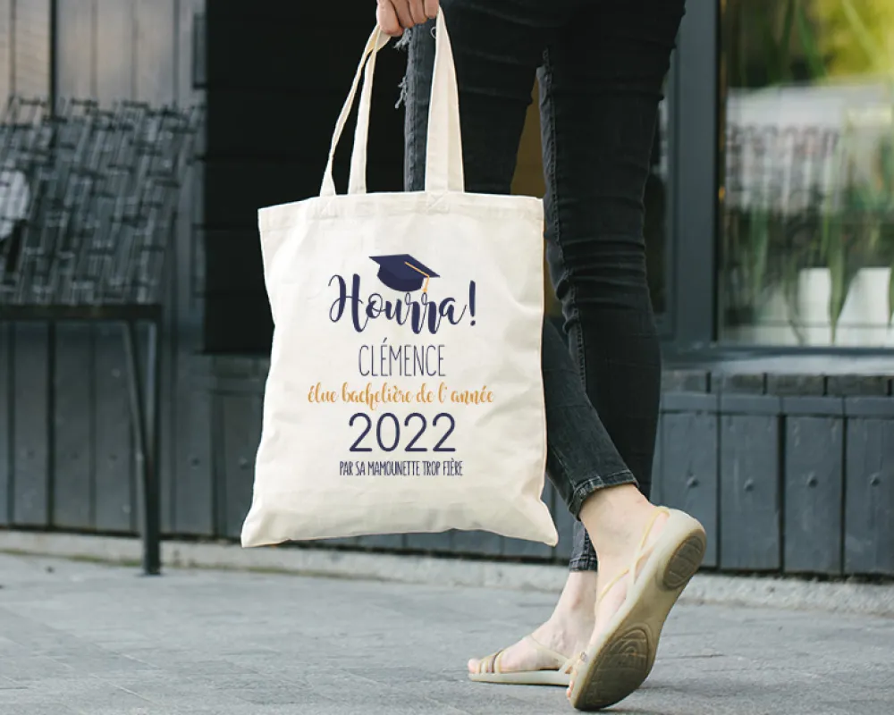 Tote bag personnalisé - Collection diplomé(e)|Cadeaux.com