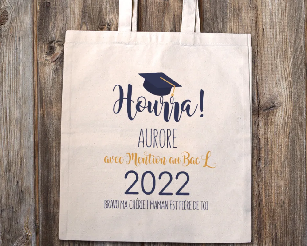 Tote bag personnalisé - Collection diplomé(e)|Cadeaux.com