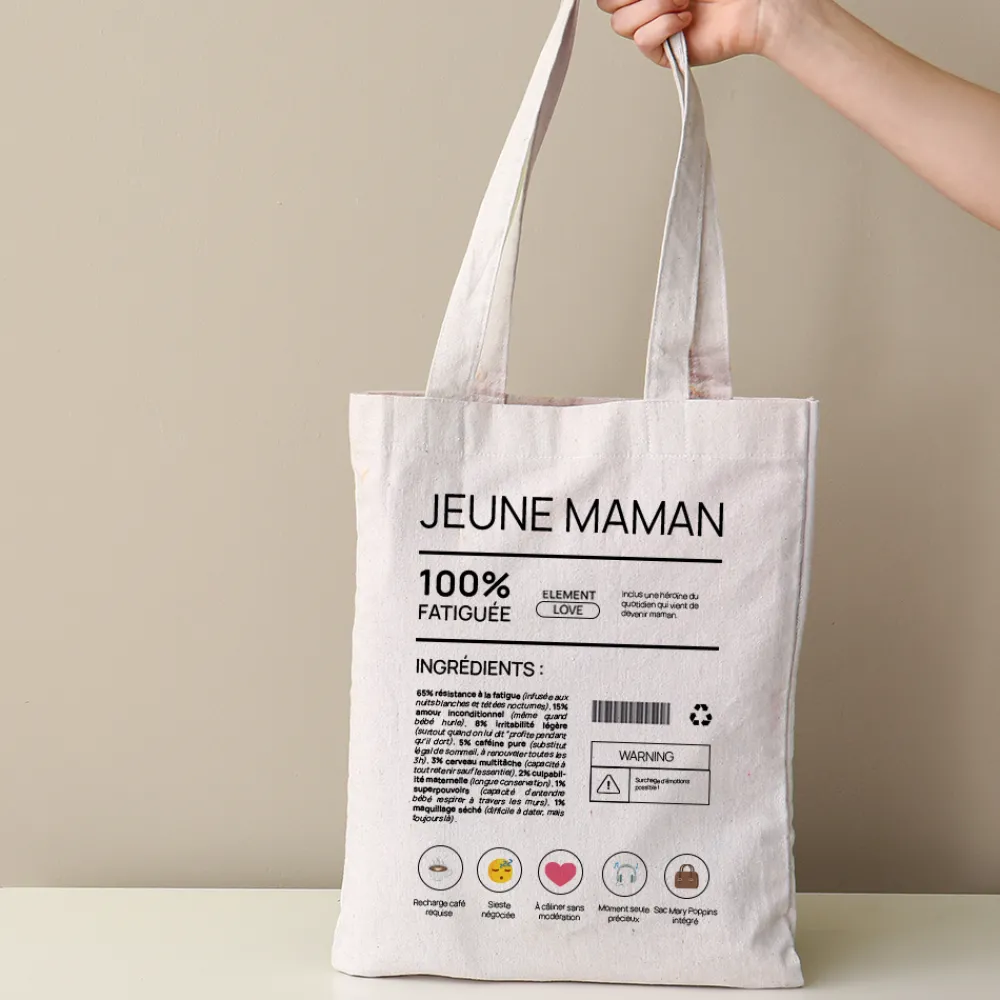 Tote bag personnalisé - Composition d'une jeune maman|Cadeaux.com New