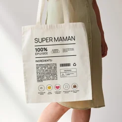 Tote bag personnalisé - Composition d'une jeune maman|Cadeaux.com New