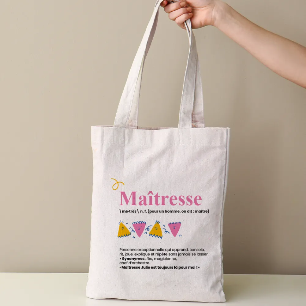 Tote bag personnalisé - Définition Maitresse|Cadeaux.com Hot