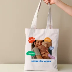 Tote bag personnalisé - Eclats de Couleurs|Cadeaux.com