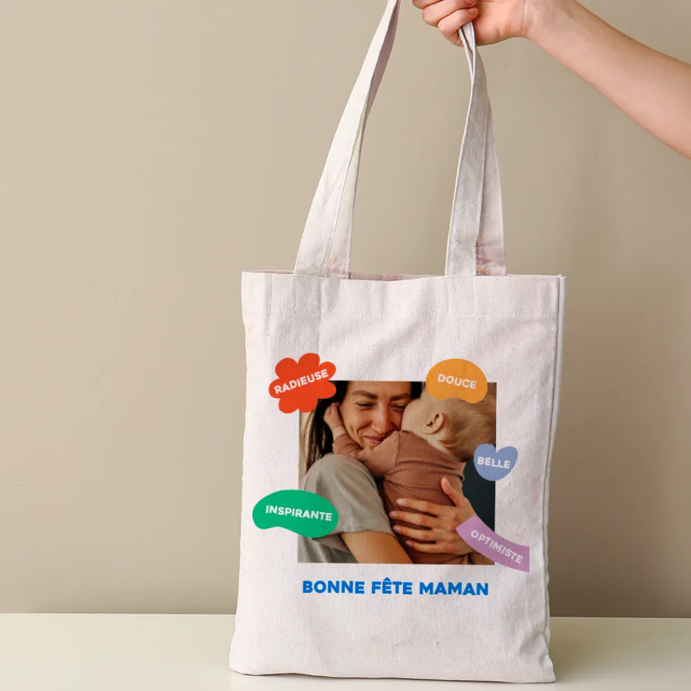 Tote bag personnalisé - Eclats de Couleurs|Cadeaux.com
