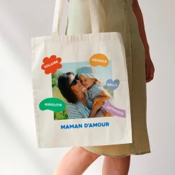 Tote bag personnalisé - Eclats de Couleurs|Cadeaux.com